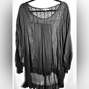 Black lace World Market top